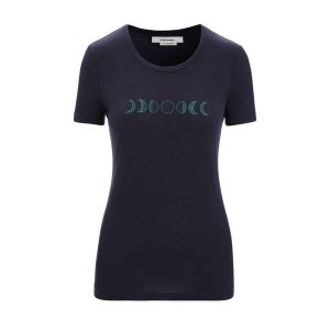 Koszulka trekkingowa damska icebreaker Tech Lite II Moon Phase. Niebieskie koszule nocne Icebreaker, bez wzorów, bez ramiączek. Za 356,99 zł.