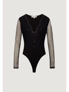 Morgan Body 261-TPLAZA Czarny Slim Fit. Czarne body i gorsety Morgan, bez wzorów, z syntetyku. Za 269,99 zł.