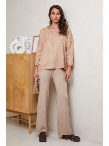 Soft Cashmere Sweter w kolorze jasnobrązowym rozmiar: 34/36. Brązowe swetry oversize Soft Cashmere, bez wzorów, z kaszmiru, bez ramiączek. Za 104,99 zł.