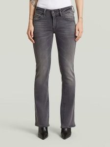 G-Star Dżinsy - Bootcut fit - w kolorze antracytowym rozmiar: W26/L32. Czarne jeansy G-Star, z aplikacjami, ze skóry. Za 266,01 zł.