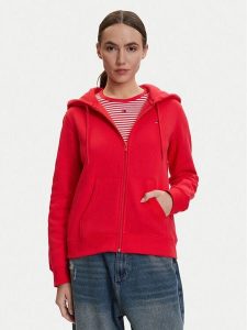 Tommy Jeans Bluza DW0DW19729 Czerwony Regular Fit. Czerwone bluzy Tommy Jeans, m, bez wzorów, z bawełny, bez kaptura. Za 369,99 zł.