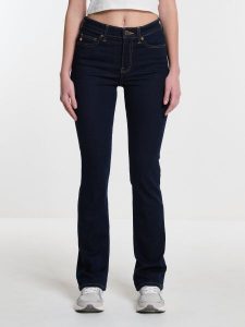 Jeansy damskie granatowe Adela Bootcut 505. Niebieskie jeansy Big Star, bez wzorów, z bawełny. Za 299,99 zł.