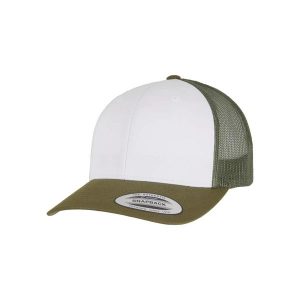 Czapka Trucker Flexfit Retro. Białe czapki FLEXFIT, bez wzorów, z tworzywa sztucznego, retro. Za 103,50 zł.
