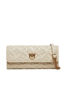 Pinko Torebka Love Tiny Brids Wallet C AI 24-25 PCPL 103765 A1YB Écru. Listonoszki Pinko, bez wzorów, ze skóry, bez dodatków. Za 579,99 zł.