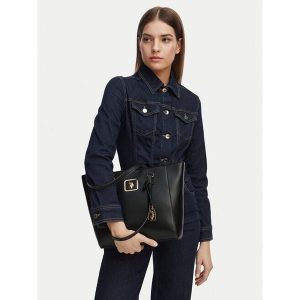 Torebka U.S. Polo Assn. Czarne shopper bag U.S. Polo Assn., bez wzorów, bez dodatków. Za 144,99 zł.
