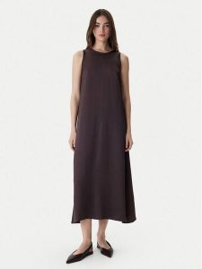 Marella Sukienka letnia Uguale 2615221011 Brązowy Regular Fit. Brązowe sukienki Marella, na lato, bez wzorów, z wiskozy, bez kołnierzyka, bez ramiączek. Za 639,99 zł.