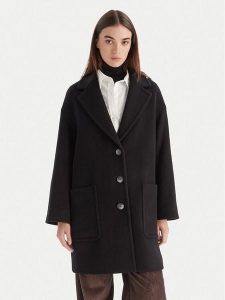 MAX&Co. Płaszcz wełniany 2526016023200 Czarny Regular Fit. Czarne płaszcze MAX&Co., na zimę, bez wzorów, z wełny, bez kaptura. Za 949,99 zł.