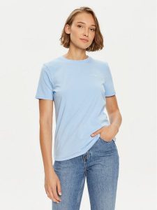 Tommy Hilfiger T-Shirt 1985 WW0WW37877 Błękitny Regular Fit. Niebieskie t-shirty TOMMY HILFIGER, xl, bez wzorów, z bawełny, bez kołnierzyka, bez ramiączek. Za 209,99 zł.