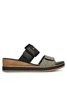 Remonte Klapki CEO-D6463-03 Czarny. Czarne klapki Remonte, bez wzorów, ze skóry, bez obcasa. Za 349,99 zł.