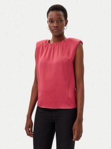 Marciano Guess Bluzka 5GGH39 7079A Różowy Regular Fit. Czerwone bluzki Marciano Guess, z aplikacjami, z syntetyku, bez kołnierzyka, bez ramiączek. Za 299,99 zł.