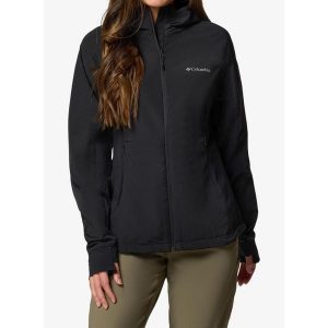 Kurtka damska Columbia Sweet As III Hooded Softshell. Czarne kurtki Columbia, bez wzorów, z softshellu, bez kaptura. Za 414,69 zł.