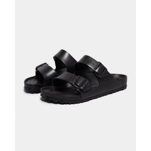 Klapki damskie Birkenstock Arizona W Eva. Czarne klapki Birkenstock, bez wzorów, z materiału, bez obcasa. Za 188,10 zł.