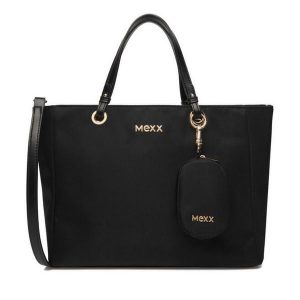 Torebka MEXX. Czarne shopper bag Mexx, bez wzorów, bez dodatków. Za 269,99 zł.