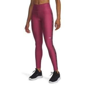 Legginsy fitness damskie z wysokim stanem Tape. Czarne legginsy Under Armour, bez wzorów, z elastanu, z obniżonym stanem, długie. Za 279,68 zł.