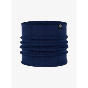 Komin na szyję Buff Lilon - midnight. Niebieskie szaliki Buff, bez wzorów, z materiału. W wyprzedaży za 90,94 zł.