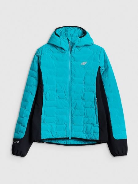 4F Kurtka trekkingowa z wypełnieniem Primaloft Silver damska - turkusowa XS. Niebieskie kurtki 4f, na lato, l, bez wzorów, z materiału, bez kaptura. Za 399,99 zł.