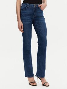 Guess Jeansy WBGA58 D4MZ0 Granatowy Straight Leg. Niebieskie jeansy Guess, z aplikacjami, z bawełny. Za 329,99 zł.