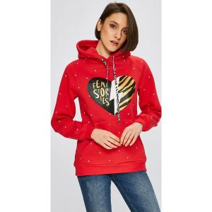 Femi Stories - Bluza Glossi. Czerwone bluzy marki Femi Stories, z nadrukiem, z bawełny. W wyprzedaży za 239,90 zł.