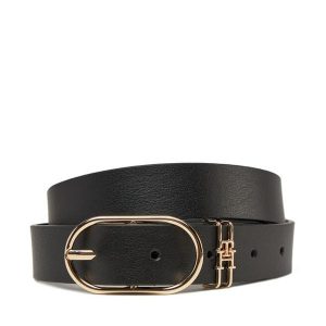 Pasek Damski Tommy Hilfiger. Czarne paski TOMMY HILFIGER, bez wzorów. Za 189,99 zł.