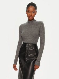 Calvin Klein Golf K20K208047 Szary Slim Fit. Szare golfy Calvin Klein, bez wzorów, z lyocellu. Za 199,99 zł.