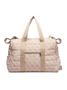 Guess Torba do wózka H5BW18 WFTO0 Beżowy. Brązowe torebki klasyczne Guess, z aplikacjami, z materiału, bez dodatków. Za 394,99 zł.