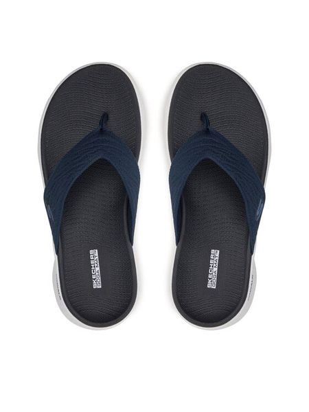 Skechers Japonki Go Walk Flex Sandal-Splendor 141404/NVY Granatowy. Niebieskie klapki Skechers, bez wzorów, z materiału, bez obcasa. Za 229,99 zł.