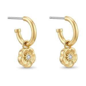 Kolczyki Coach. Żółte kolczyki Coach, złote. Za 249,99 zł.