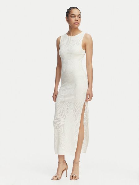 Guess Sukienka codzienna W6GKAX Z0981 Kremowy Slim Fit. Białe kombinezony Guess, s, z aplikacjami, z wiskozy, bez kołnierzyka, bez ramiączek. Za 491,99 zł.