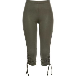 Legginsy rybaczki z bawełny organicznej. Czarne legginsy bonprix, bez wzorów, z bawełny. Za 54,99 zł.