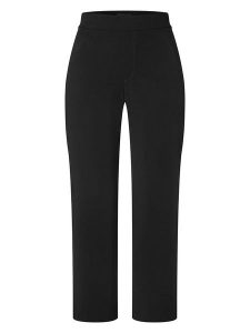 MAC Spodnie "Chiara" w kolorze czarnym rozmiar: 42/L23. Czarne spodnie z wysokim stanem MAC, bez wzorów, z materiału, z podwyższonym stanem. Za 195,99 zł.