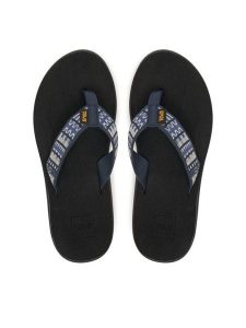 Teva Japonki Voya Flip 1019040 Granatowy. Niebieskie klapki Teva, bez wzorów, z materiału, bez obcasa. Za 159,99 zł.