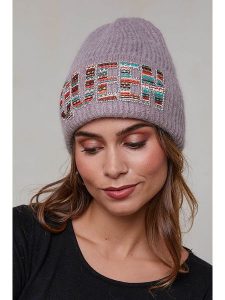 Soft Cashmere Czapka w kolorze szarobrązowym rozmiar: onesize. Brązowe czapki Soft Cashmere, bez wzorów, z kaszmiru. Za 83,62 zł.