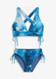 Bikini (2 części). Niebieskie bikini bonprix, bez wzorów. Za 119,99 zł.