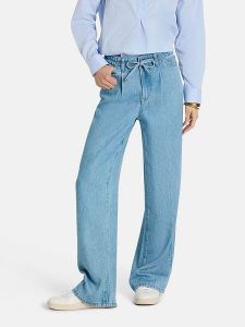 LIEBLINGSSTÜCK Dżinsy - Comfort fit - w kolorze błękitnym rozmiar: 46. Niebieskie jeansy LIEBLINGSSTÜCK, z aplikacjami, ze skóry, z podwyższonym stanem. Za 311,85 zł.