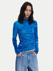 Desigual Golf Ottawa 25WWJF38 Niebieski Regular Fit. Niebieskie golfy Desigual, bez wzorów, z syntetyku. Za 369,99 zł.