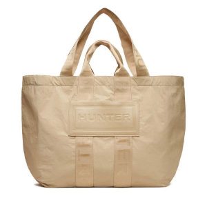 Torebka Hunter. Brązowe shopper bag Hunter, bez wzorów, bez dodatków. Za 219,99 zł.
