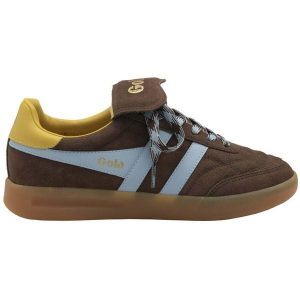 Sneakersy damscy Gola Stadia '86 Trainer. Brązowe buty sportowe Gola, bez wzorów, bez zapięcia. Za 482,50 zł.