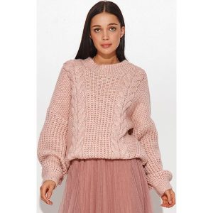 Numinou Sweter w kolorze różowym rozmiar: onesize. Różowe swetry oversize Numinou, bez wzorów, z wełny, bez ramiączek. Za 100,99 zł.