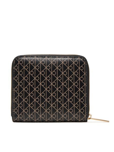 Calvin Klein Portfel Emblem Aop Square Zip Around LV04F1089G Czarny. Czarne portfele Calvin Klein, bez wzorów, ze skóry. Za 249,99 zł.