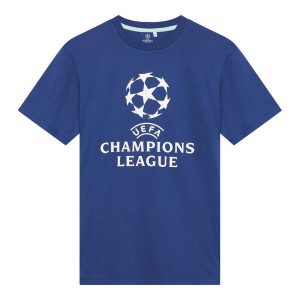 Koszulka UEFA Champions League. Niebieskie bluzki CHAMPIONS LEAGUE, l, bez wzorów, z bawełny, sportowe, bez kołnierzyka, bez ramiączek. Za 139,99 zł.