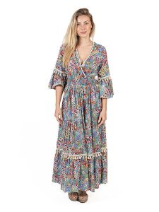 Isla Bonita by SIGRIS Sukienka ze wzorem rozmiar: L. Sukienki Isla Bonita by SIGRIS, na co dzień, l, z aplikacjami, z bawełny, bez kołnierzyka, bez ramiączek, maxi, proste. Za 188,85 zł.
