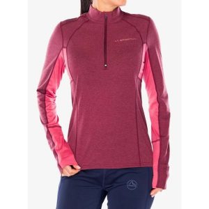Bluza do biegania damska La Sportiva Swift Long Sleeve. Czerwone bluzy La Sportiva, bez wzorów, bez kaptura. Za 351,69 zł.