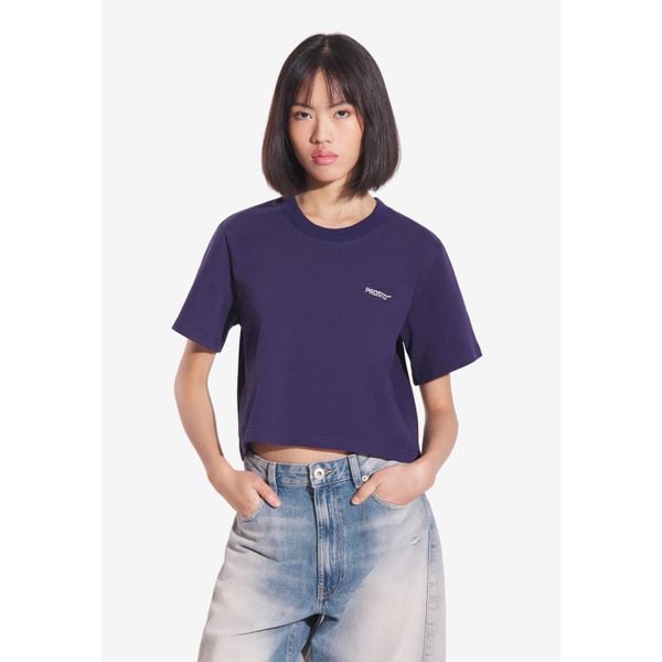 Koszulka sportowa damska Prosto Heavyweight z krótkim rękawem. Niebieskie koszulki sportowe Prosto, bez wzorów, bez ramiączek. W wyprzedaży za 65,99 zł.