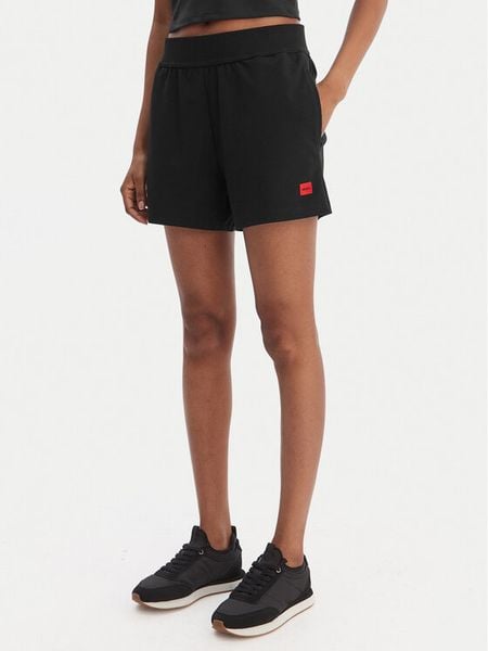 HUGO Szorty sportowe Signature 50556815 Czarny Regular Fit. Czarne spodenki sportowe Hugo, m, bez wzorów, z bawełny. Za 209,99 zł.