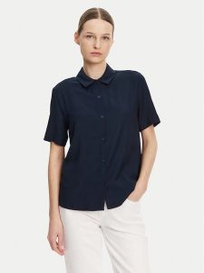 Tommy Hilfiger Koszula WW0WW44683 Granatowy Relaxed Fit. Niebieskie koszule TOMMY HILFIGER, bez wzorów, z wiskozy, bez kołnierzyka, bez ramiączek. Za 229,99 zł.