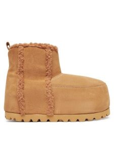 Inuikii Śniegowce Chunky Boot 1002.005.0021 Beżowy. Brązowe buty zimowe Inuikii, ze skóry, bez obcasa, bez zapięcia. Za 959,99 zł.