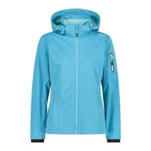 Damska kurtka turystyczna z kapturem CMP. Niebieskie kurtki CMP, bez wzorów, z puchu, z kapturem. Za 396,70 zł.