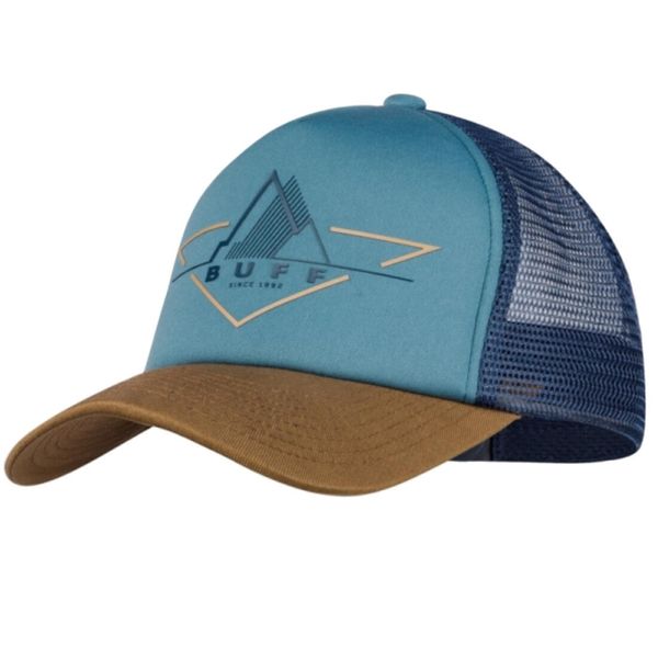 Czapka z daszkiem Unisex Buff Trucker Cap. Niebieskie czapki Buff, bez wzorów, z materiału, sportowe. Za 129,10 zł.