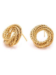 MOODE Kolczyki-wkrętki "Suzanne" rozmiar: onesize. Żółte kolczyki MOODE, ze stali. Za 43,99 zł.