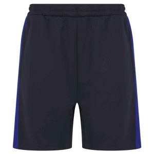 Spodenki Z Dzianiny Z Kieszenią Dla Dorosłych Unisex. Niebieskie szorty FINDEN & HALES, bez wzorów, z dzianiny, sportowe. Za 102,99 zł.